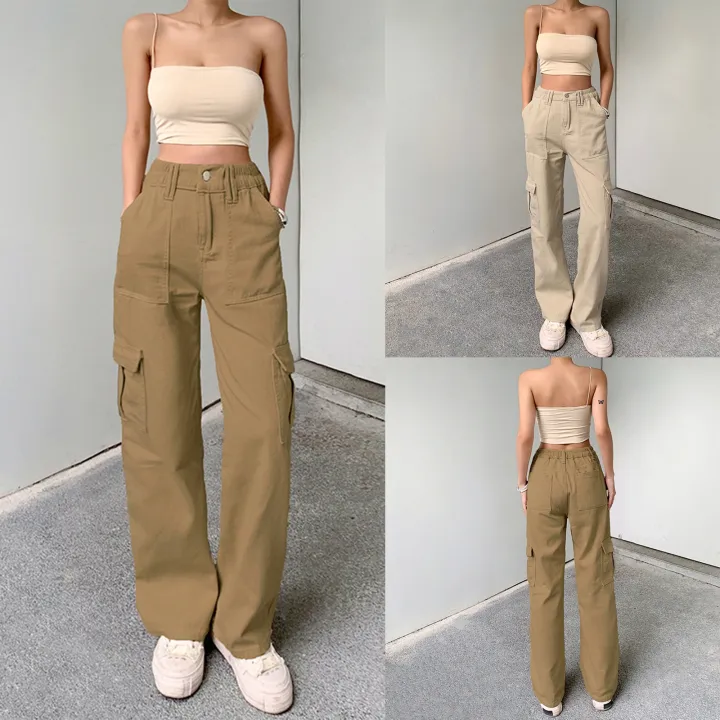 tan baggy pants womens