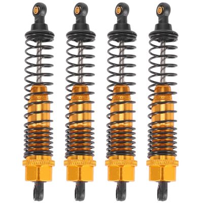 4PCS Shock Absorber 108mm Aluminum Alloy,Front Rear Assembled Spring Damper Suspension for 1/10 HSP RC Cars