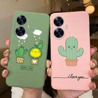 เคสมือถือสำหรับ C55 Realme Oppo 4G แฟชั่นผิวด้านซิลิโคนแพนด้าหมีน่ารักแฟชั่นเคสโทรศัพท์กันกระแทกสำหรับ RealmeC55 Realme C 55 Realme C55 OppoRealmeC55กันชนกระเป๋าโทรศัพท์