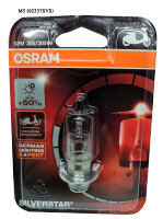 หลอดไฟหน้ารถมอเตอร์ไซค์ ขั้ว M5 OSRAM SILVERSTAR  รหัส 62337SVS