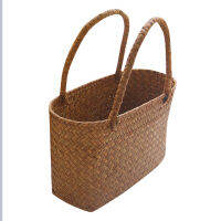 Seaweeds Woven Basket Flower Basket Garden Succulent Bag Flower Basket Crafts Storage Basket StockHome Storage &amp; Organization St