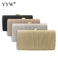 Pleat Clutch Bag Women 2021 Fashion Gold Shoulder Bags Female WeddingPartyDinnerEvening Clutch And Purse Luxury Sac A Main