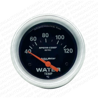 Auto Meter WATER มาตรวัดอุณหภูมิหม้อน้ำ สำหรับรถยนต์ 12V ทุกยี่ห้อ  ขนาด 60 mm 40-120 F พร้อมอุปกรณ์ในการติดตั้ง