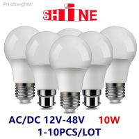 1-10pcs/lot DC/AC 12V-48V LED Bulb E27 B22 Lamps 10W Bombilla For Solar Led Light Bulbs 12 Volts Low Voltages Lamp Lighting