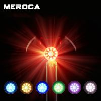 ✿✾☄ MEROCA Bicycle Smart TailLight Waterproof USB Rechargeable 7 Colors Tail Light Riding Warning Safety Bike Rear Light