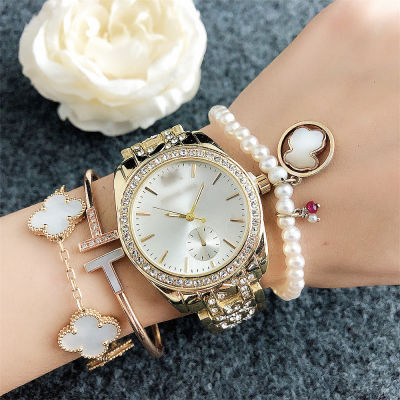 นาฬิกาผู้หญิงขนาดเล็กประดับเพชรฝังเพชรเป็นของขวัญ Fashion Jam Tangan สำหรับแฟนสาว