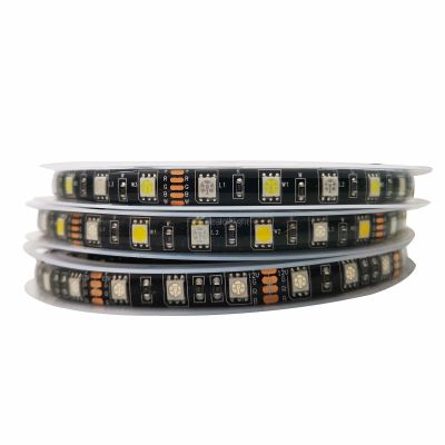 Black PCB Board 5M 5050 SMD 300 Leds RGB RGBW White Warm White Flexible LED Strip Light DC12V IP20 IP65 Waterproof