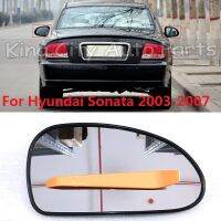 CAPQX สำหรับ Hyundai Sonata 2003 2004 2005 2006 2007รถด้านนอกกระจกมองหลังเลนส์กระจกด้านข้างไม่มีการให้ความร้อนหรือไม่