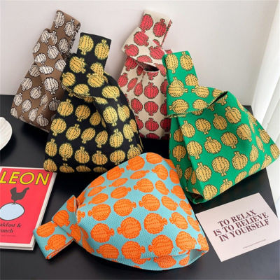 Original Design Girl Lazy Lunch Bag Women Student Knitted Bag Shoulder Handbag Handbag