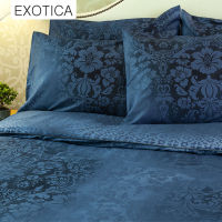 EXOTICA ปลอกผ้านวม / ผ้านวมเย็บติด ขนาด 100”x 90” (สำหรับเตียง 6 ฟุต หรือ 5 ฟุต) / 70”x 90” (สำหรับเตียง 3.5 ฟุต) ลาย Damask Royale Navy