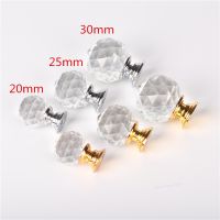 【LZ】☾✾▬  20mm 30mm 40mm 50mm Crystal Ball Design Clear Crystal Glass Knobs Cupboard Drawer Pull Kitchen Cabinet Wardrobe Handles Hardware