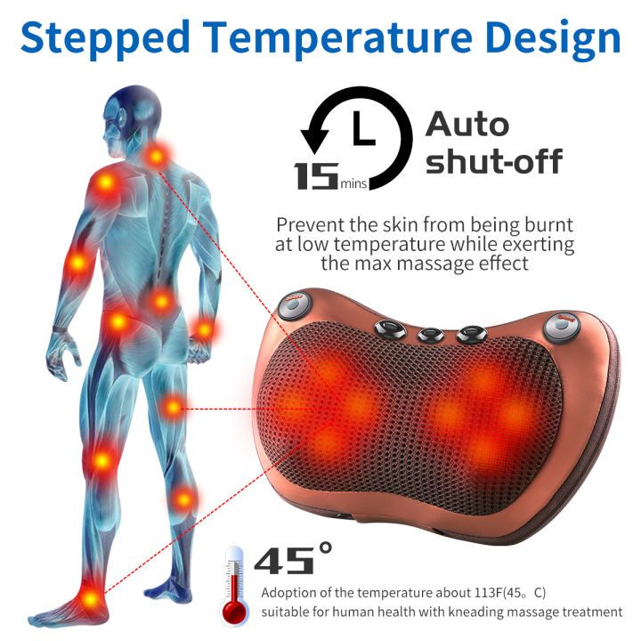 2021copper-head-massage-pillow-vibrator-electric-shoulder-back-heating-kneading-infrared-therapy-shiatsu-neck-pillow-massager