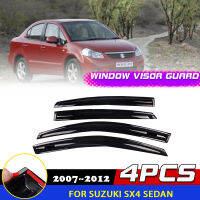 Windows Visor สำหรับ Suzuki SX4ซีดาน GY EY RW 2007 ~ 2012 2008ประตูควัน D Eflector ยามปกกันสาดอาทิตย์ฝนคิ้วประดับ