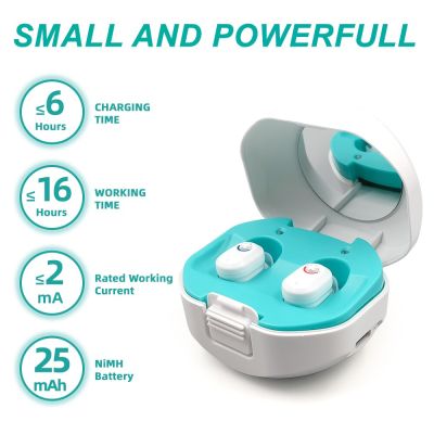 ZZOOI Best Rechargeable Hearing Aids Invisible Hearing Aid Hearing Device for Deaf Mini Hearing Aids Hearing Amplifier for The Elderly