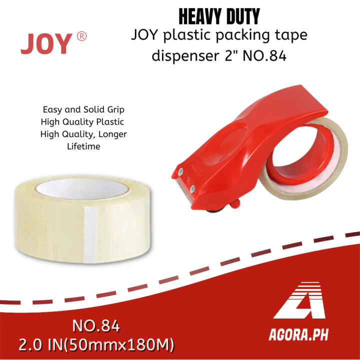 JOY Plastic Packing Tape Dispenser 2" NO84 With Free One Packing Clear
