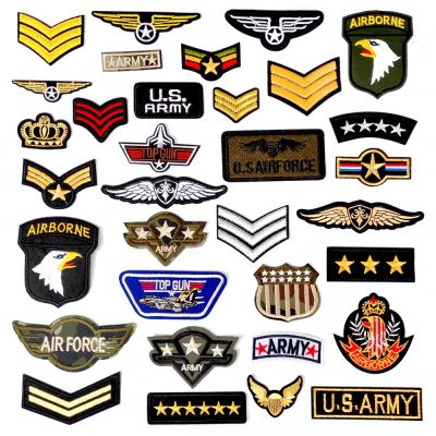 【YF】▣☋  U.S.ARMY EMBLEM Iron Badge Embroidered Applique Sewing Stickers Garment Apparel Accessories