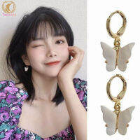 HiQueen 1 Pair of Womens Earrings Acrylic Butterfly-design Ear Jewelry