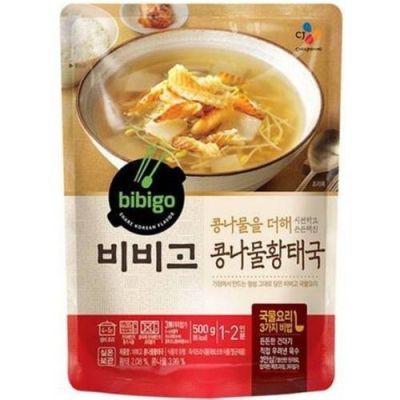 ซุปถั่วงอกปลาแห้งเกาหลี cj bibigo bean sprout and pollock hang over soup 황태해장국 500g