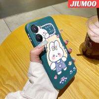 JIUMOO เคสสำหรับ VIVO Y35 5G Y56 5G เคสดีไซน์ใหม่บางสวยงามบางการ์ตูนกระต่ายน่ารักลายสวยงามเคสป้องกันขอบสี่เหลี่ยมเคสกันกระแทกปลอกซิลิโคน