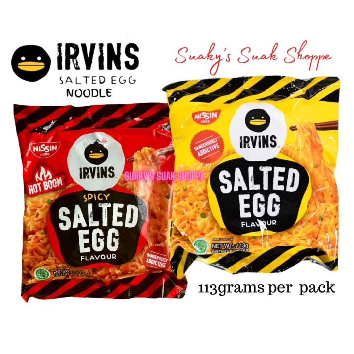 Nissin Irvins Salted Egg Instant Noodle In Packet Regular Hot Boom