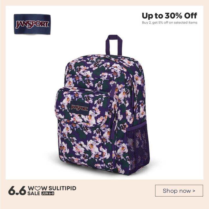 Jansport Union Pack Backpack Purple Petals Women 27L Lazada PH