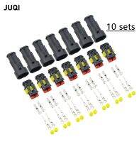 ¤﹉卐 10 Kits 20PCS Car 2 Pin Way Sealed Waterproof Electrical Wire Connector Plug Terminal For Car Truck Vehicle Motorbike Universal