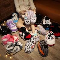 【CW】 Size Most Eu 36-43 Indoor Cotton Shoes Woman Warmth Slippers Women/Men Snug Sneakers Ladies