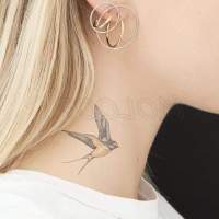 10.5x6cm Kid Woman Man for Flash Fake Temporary Waterproof Art Body Bird Swallow Tattoo Sexy Transfer Water