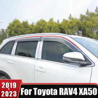 LE XLE Window Deflector Rain Guard Visor กันสาดสำหรับ Toyota RAV4 XA50 2019 2020 2021 2022 2023 RAV 4 Hybrid รถอุปกรณ์เสริม