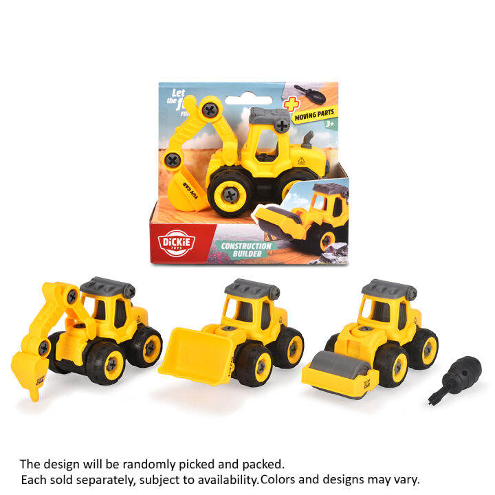 Dickie Toys Construction Builder Vehicle, 4assortment (1pc Random