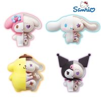 ฟิกเกอร์แอ็คชั่นการ์ตูน Sanrio ของแท้กล่องไข่ครึ่งกะโหลก Kuromi My Melody Cinnamoroll หุ่นแอ็คชั่นที่ประกอบตุ๊กตาโมเดลของเล่นสำหรับของขวัญสำหรับเด็ก