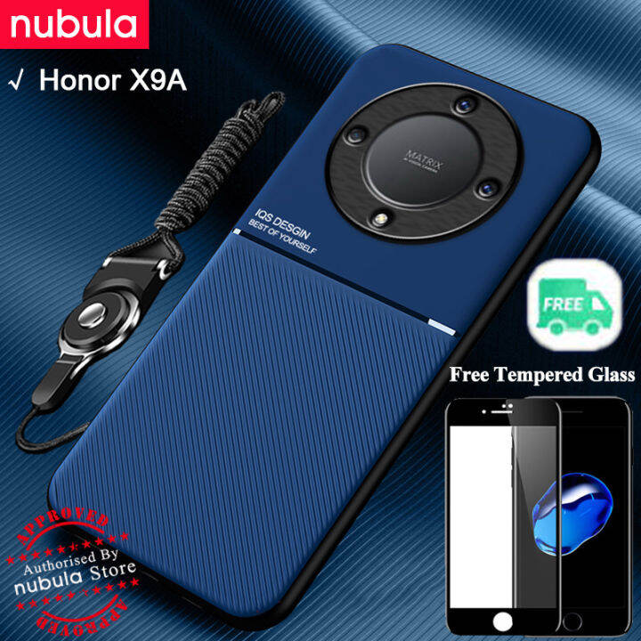 nubula-เคสสำหรับ-honor-x9a-6-67-นิ้ว-เคสฟรีกระจกเทมเปอร์หนังนุ่มสัมผัสได้-x9a-hp-honor-ฝาหลังโทรศัพท์มือถือแบบดูดติดรถยนต์กันกระแทกชุดทำความสะอาดหน้าจอปกหลังสำหรับ-honor-x9a