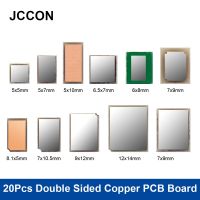 20Pcs สองด้านทองแดง PCB Board FR4 ไฟเบอร์กลาสทองแดงหุ้มแผ่นวงจร Fr4 Circuirts 1.0mm 5x5 5x7 5x10 6x8mm