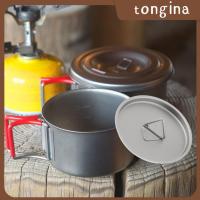 ฝา Panci Camping ถ้วยน้ำไทเทเนียม Tongina ฝาปิดสำหรับถ้วยชากาแฟปิคนิคเดินทาง