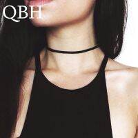 NK860 New Wholesale Minimalist Black Sexy Chokers Necklace Leather Harajuku Gothic Velvet Clavicle Colares Women Punk Jewelry