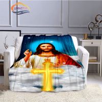 2023 in stock Jesus Blanket Christ Flannel Warmth Soft Plush Sofa Bed Throwing Blanket Virgin Mary and Jesus series religious belief Blanket，Contact the seller to customize the pattern for free