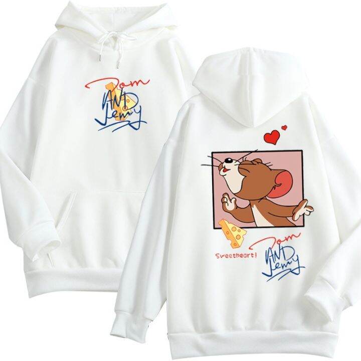 เสื้อกันหนาวแขนยาว-มีฮู้ด-แบบสวมหัว-ลาย-tom-and-jerry-lvoers