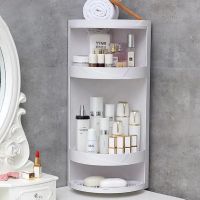 Bathroom 360 Degree Rotating Triangle Shelf Kitchen Toilet Shelf Corner Shelf Bathroom Multi Layer Storage Rack    WJ111850 Bathroom Counter Storage