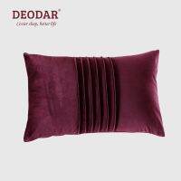 [FAZOZO Home Textile Store] Deodar นอร์ดิกเกรดสูงดัตช์กำมะหยี่ปลอกหมอนสีทึบหรูหราพิมพ์และย้อมสีโซฟาปลอกหมอนอิงสำหรับตกแต่งบ้าน