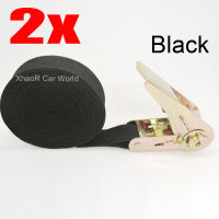 2PCS 5M Car Luggage Cargo Alloy Buck Ratchet Tape Strap Down Cargo Straps Webbing Hold Secure Ratchet Belt Interior Accessories