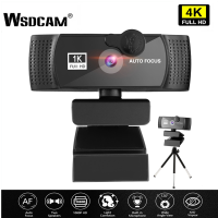 Wsdcam 4K 2K WebCam Conference PC With Microphone Camera Autofocus USB Web Mini Came Youtube Live Broadcast Laptop Conferencing