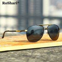 ~ RoShari A75 แว่นตากันแดดสําหรับผู้ชายเลนส์ polarized ป้องกัน uv 400 เหมาะกับการขับขี่