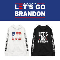 Let S GO BRANDON คู่เสื้อกันหนาวหมวกเสื้อกันหนาวสำหรับผู้ชายผู้หญิงคลุมด้วยผ้าเสื้อกันหนาวพิมพ์อารมณ์ด้านบนนักเรียนเสื้อคลุมด้วยผ้า