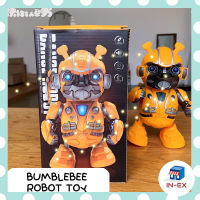 INEXSHOP - Robot toy Dance hero ของเล่นหุ่นยนต์บับเบิลบี เต้นได้ ตุ๊กตาหุ่นยนต์ เต้นได้ ใส่ถ่าน มีเสียงมีไฟ