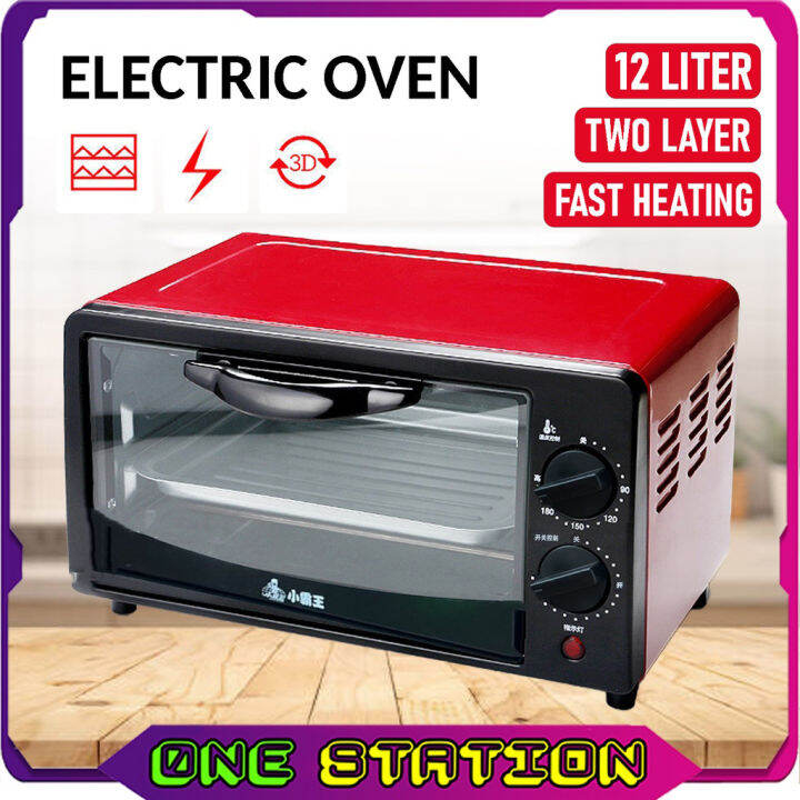 TOASTER OVEN Electric Oven 12 Liter Mini Baking Oven Pan Grilling Bread