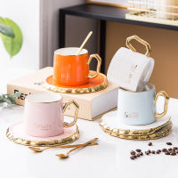 Ceramic Coffee Mug Saucer Spoon Set Tray Tea Sets Mugs Dish Porcelain Cafe Party Drinkware Milk Cups Unique Gifts Home Decor