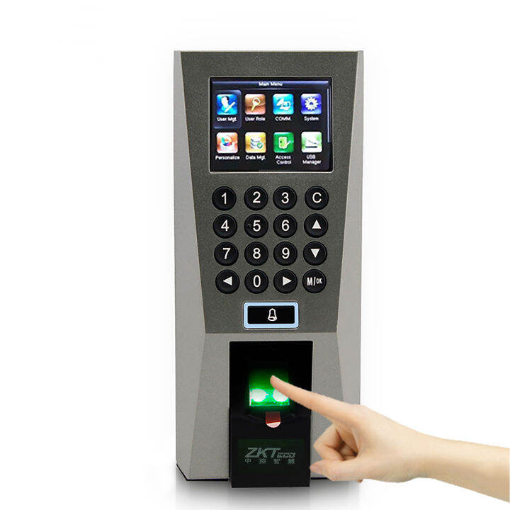 ZKTeco F18 RFID/MF1 Fingerprint Access Control 2.4" TCP/IP Time ...