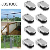 ✔❧◕ JUSTOOL 8PCS S/M/L 304 Stainless Steel Glass Clamp Clip Bracket For 6-12mm Glass Corner Brackets Kit Handrail Balustrades Stair