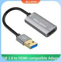 BLLXKQ เกมกล่องอะลูมินัมอัลลอยสตรีมมิ่งสด4K HD USB บันทึก3.0 HDMI-Compatible Video การ์ดบันทึก Video Grabber