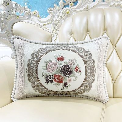 【SALES】 European-style sofa cushion pillowcase high-end living room pillow bedside backrest rectangular removable and washable